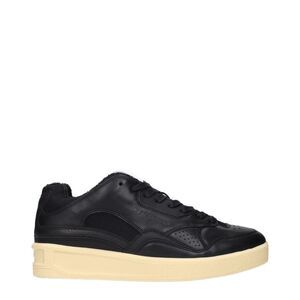 Jil Sander Black Leather Low Top Men's Sneakers